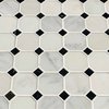 Msi Greecian White Octagon 12 In. X 12 In. X 10 Mm Polished Marble Mesh-Mounted Mosaic Tile, 10PK ZOR-MD-0107